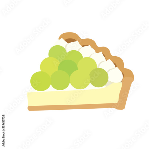 イラスト　ケーキ　スイーツ　おやつ　お菓子　マスカットタルト