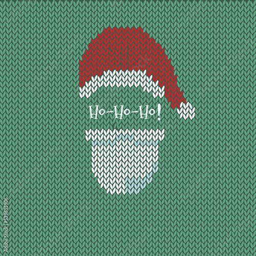 Christmas background in a knitted style