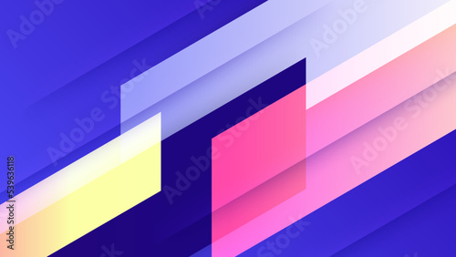 Colorful abstract creative 3d dimension background with overlap gradient textured layer and geometric shape