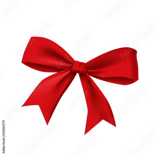 red festive bow for gift and decoration