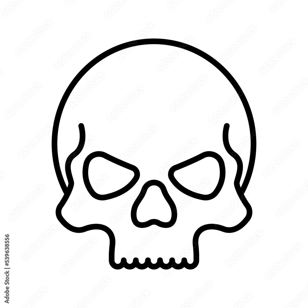 Skull icon. skull head sign for mobile concept and web design. vector illustration Skull icon. skull head sign for mobile concept and web design. vector illustration