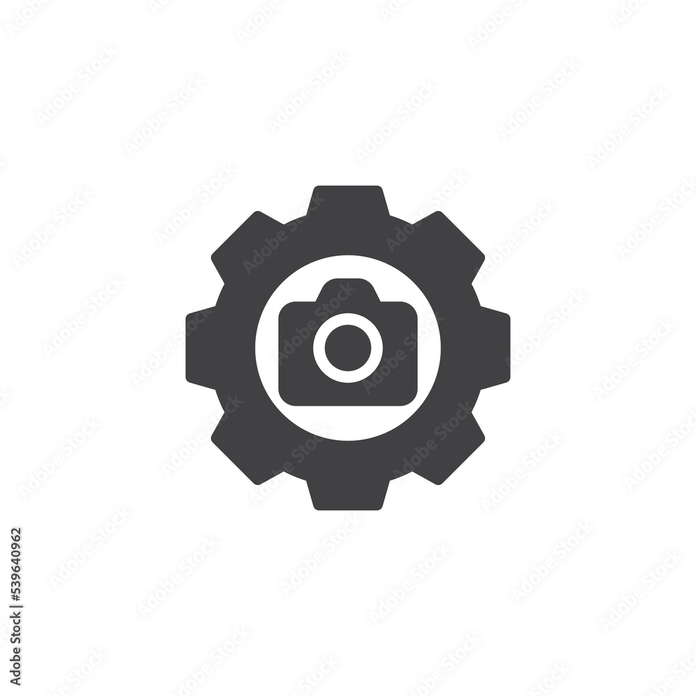 Obraz premium Camera settings vector icon