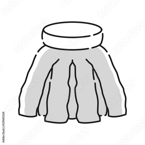産卵床のイラスト（白黒）