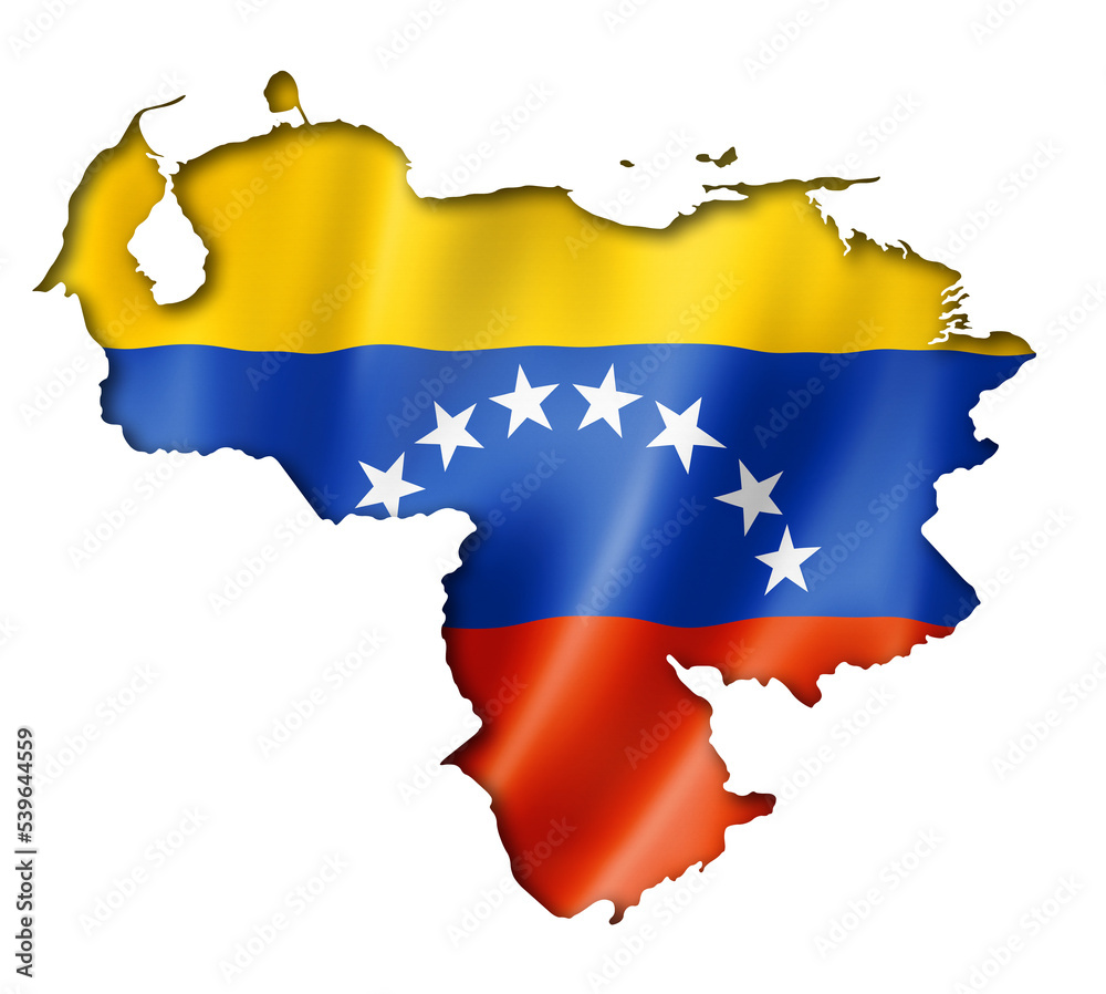 Venezuelan flag map