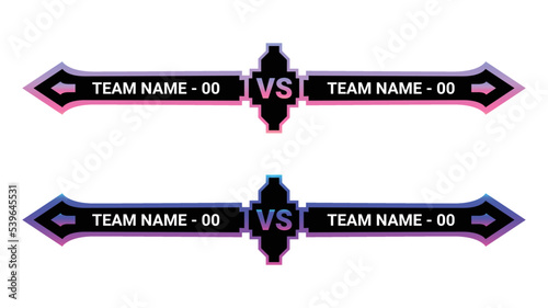 Pink and purple gradient sports lower third template, gaming lower third template