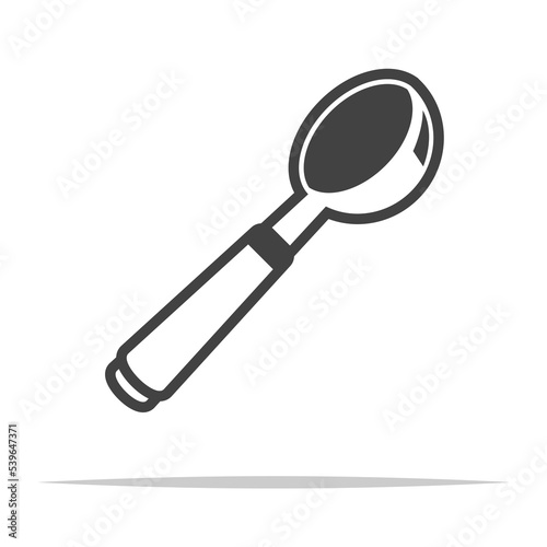 Ice cream scoop icon transparent vector isolated photo
