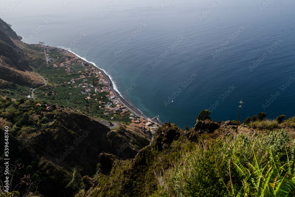 Jardim do Mar, a small town in the south of Madeira between the cliff and the sea