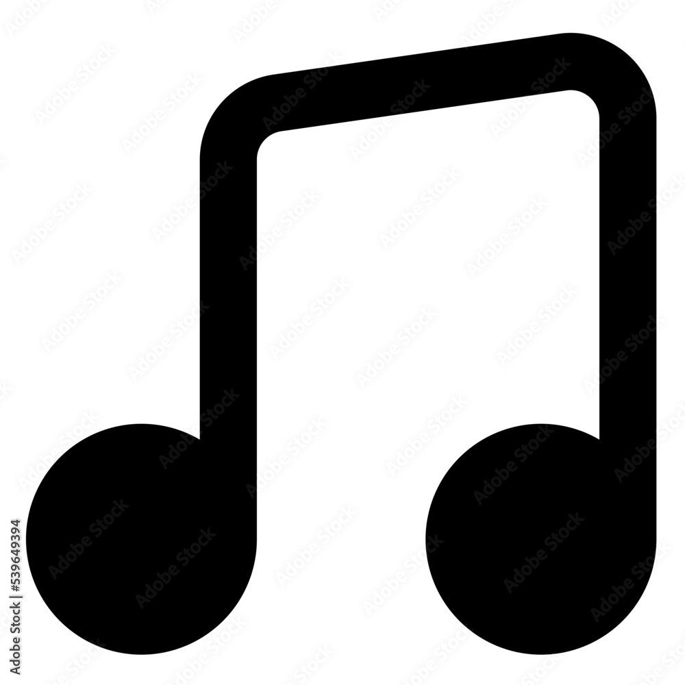 Icon Music Note With Style Glyph Icon Music Note With Style Glyph