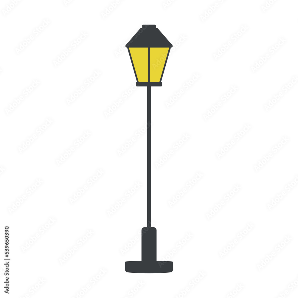 Street lamp, city lighting, illustration Street lamp, city lighting, illustration