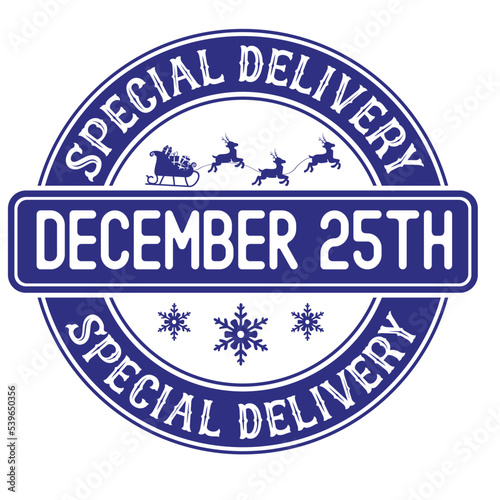 Special delivery December 25th  Post Stamps svg