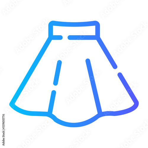 mini skirt gradient icon