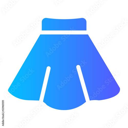 mini skirt gradient icon