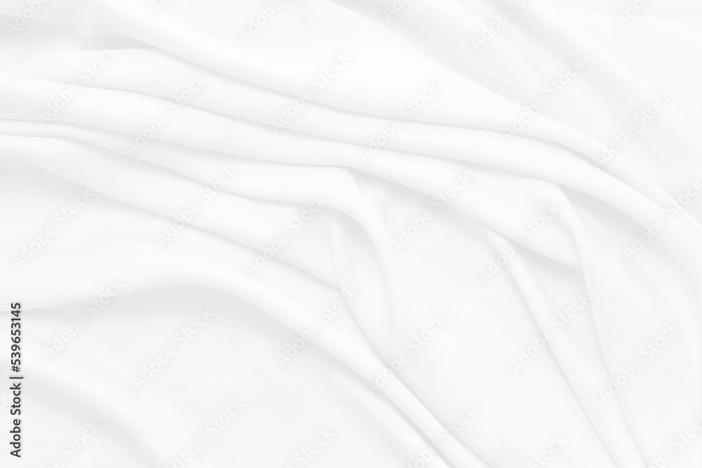 white cloth background soft wrinkled fabric patrem and surface.