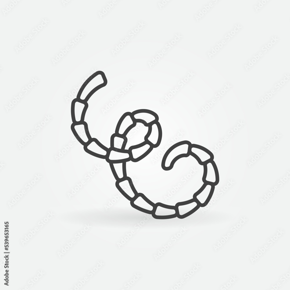 Eucestoda vector Intestinal Parasites concept outline icon Eucestoda vector Intestinal Parasites concept outline icon