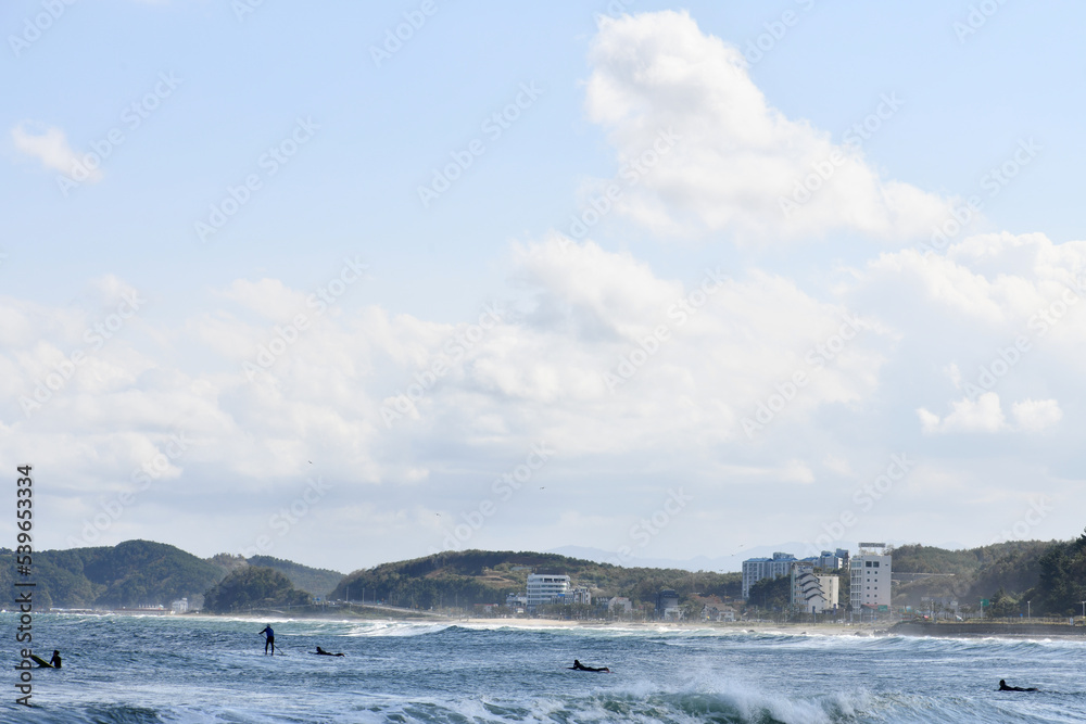 Obraz premium Korea's Beautiful Sea Landscape Background