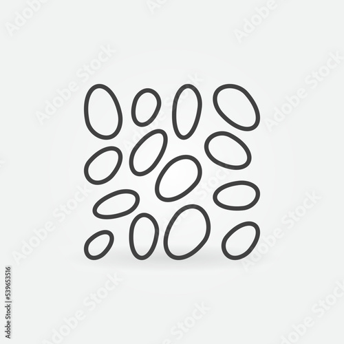 Helminth Eggs vector Parasitic Worms concept line icon or symbol
