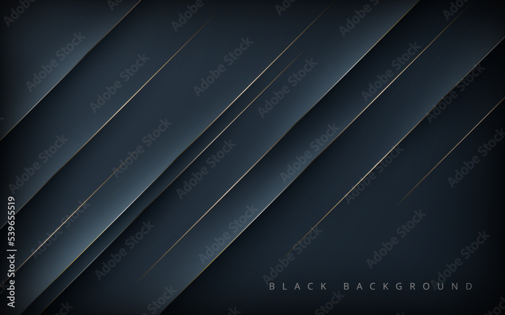 Modern abstract black diagonal shape background with gold line composition. eps10 vector Modern abstract black diagonal shape background with gold line composition. eps10 vector