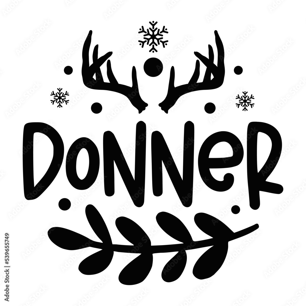 Obraz premium Donner Reindeer Names 