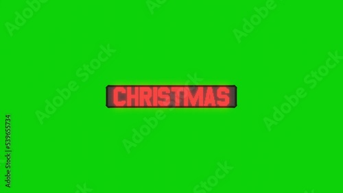 Cartel luminoso Merry Christmas croma led, 4K