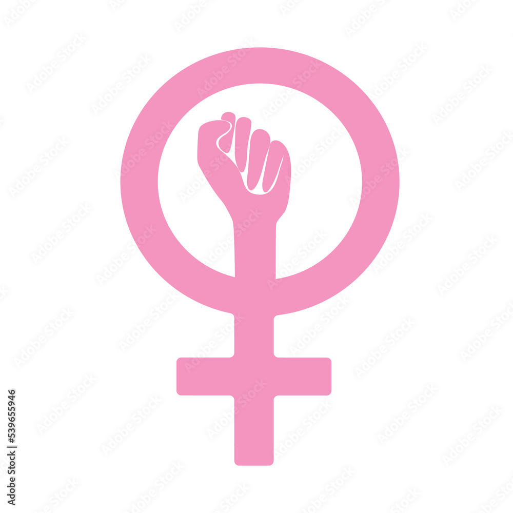 Obraz premium Women's independence logo. Feminism icon. Vector illustration to create your design