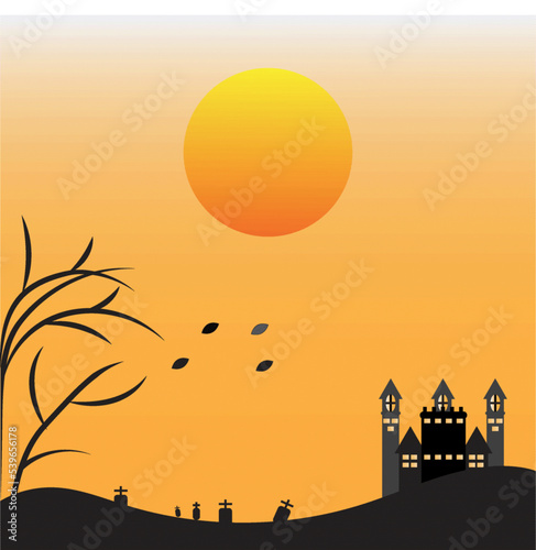 Spider web Halloween background. Vector illustration