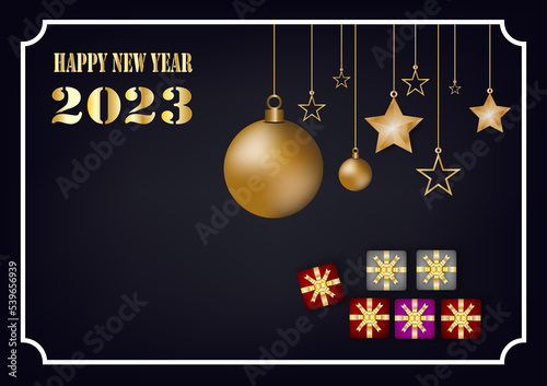 Preparation for happy new year card colorful background .  