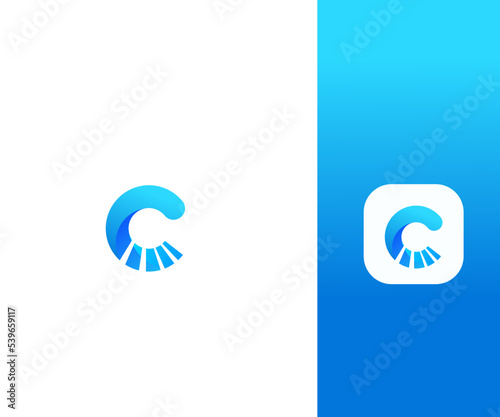c Letter logo icon design template elements
