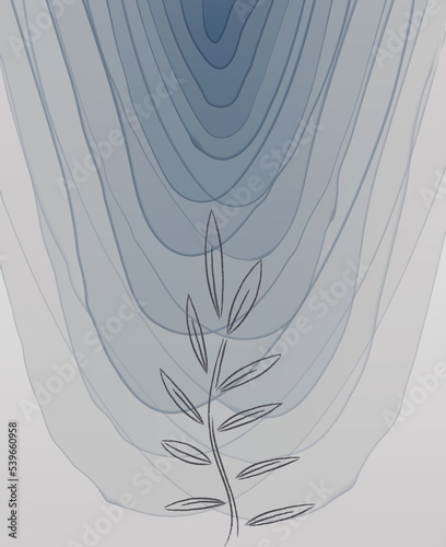 Abstract background with watercolor imitation drawn in vector