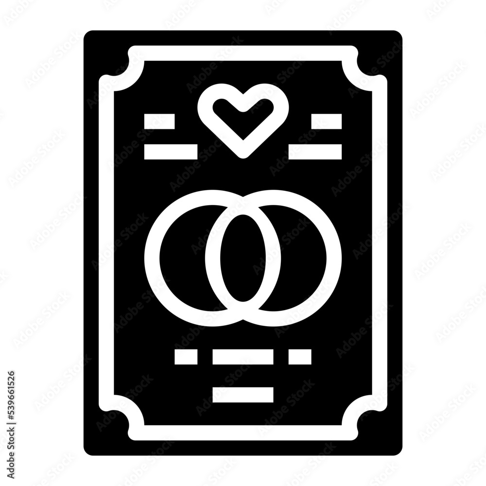 Marriage certificate icon symbol element Stock Vector | Adobe Stock