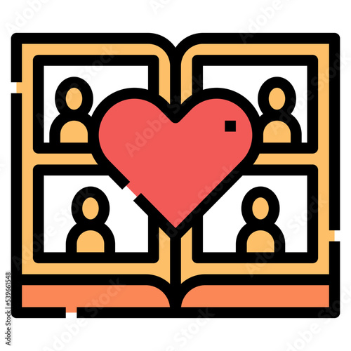 Photo book icon symbol element