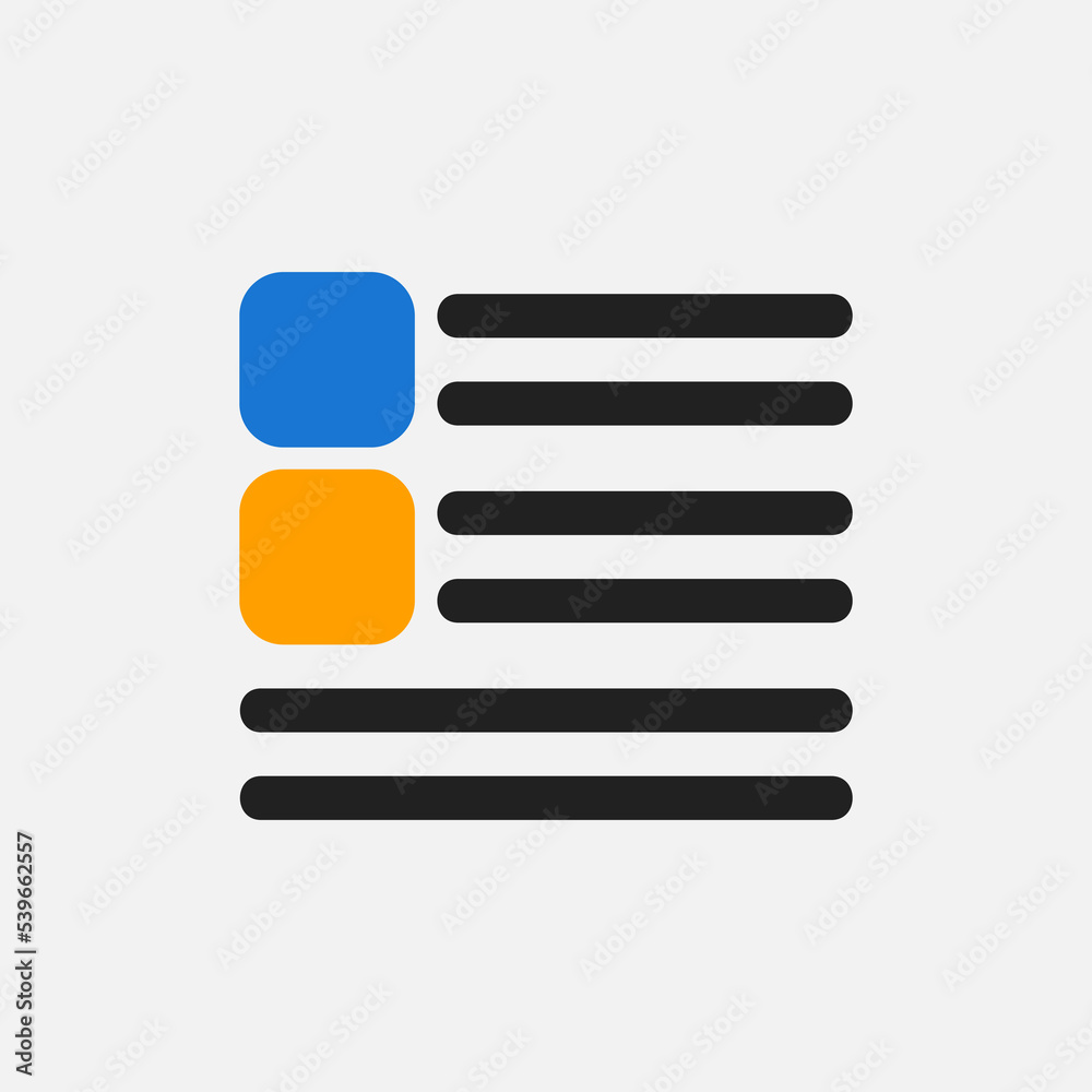 Layout icon in flat style, use for website mobile app presentation Layout icon in flat style, use for website mobile app presentation