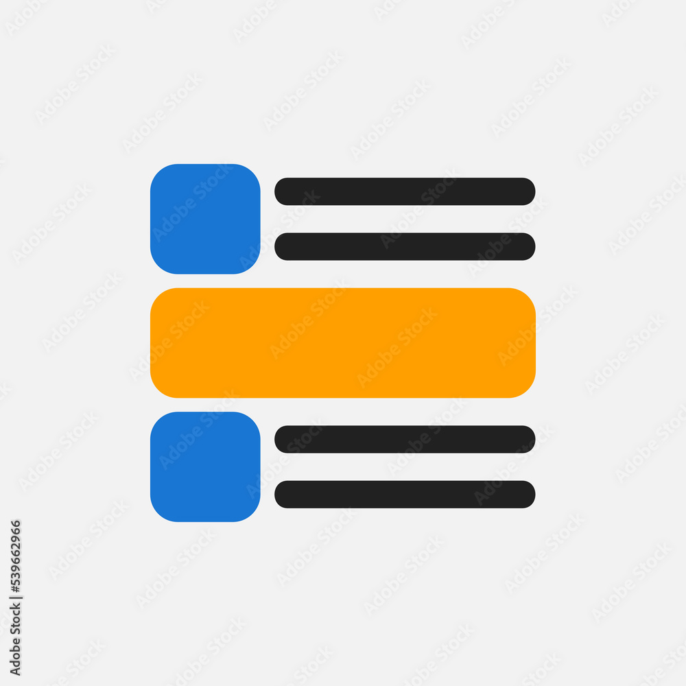 Layout icon in flat style, use for website mobile app presentation Layout icon in flat style, use for website mobile app presentation
