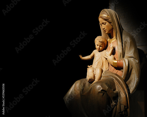 Obraz na plátně holy Mary with baby Jesus