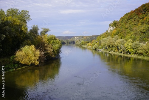  The Donau river near Kelheim, Bavaria - Germany. 