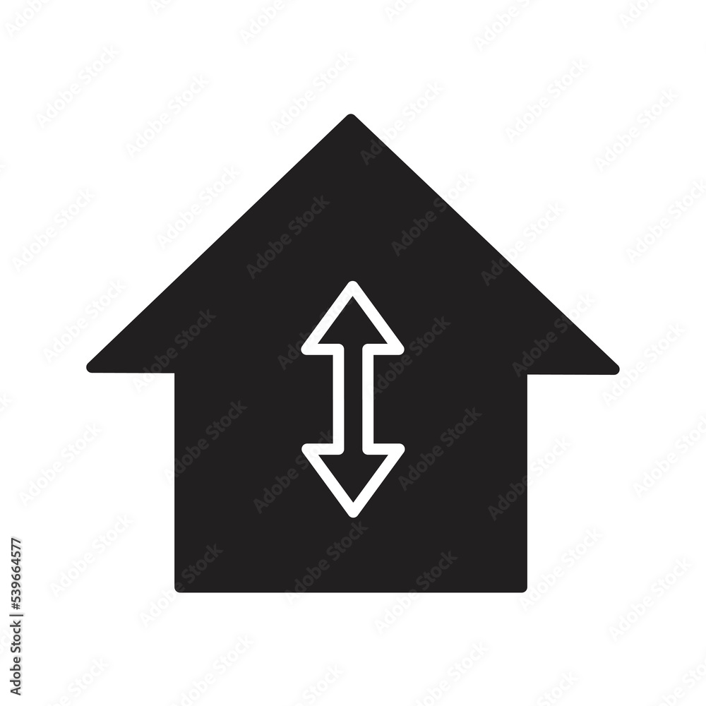 Dimension of house icon design. House Size vector. isolated on white background. vector illustration Dimension of house icon design. House Size vector. isolated on white background. vector illustration