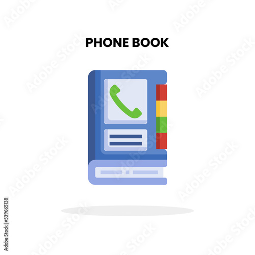 Phone Book flat icon. Vector illustration on white background. Can used for digital product, presentation, UI and many more.