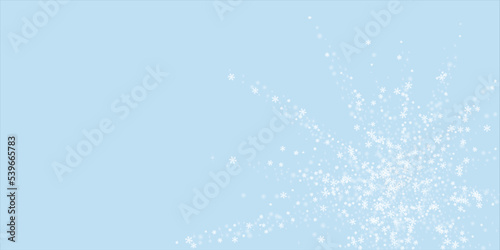 Falling snowflakes christmas background. Subtle
