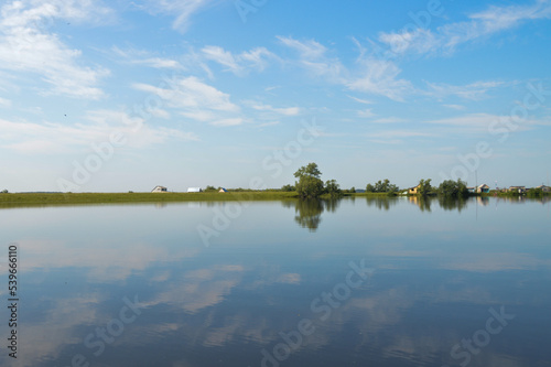 clouds over the river