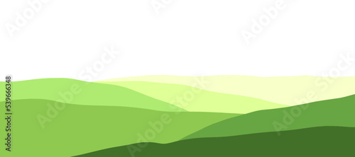 Flat grass landscape 
design background vector. Minimal wallpaper.
