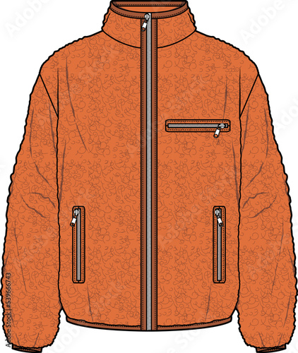 MEN AND BOYS WEAR BORG FLEECE JACKET VECTOR