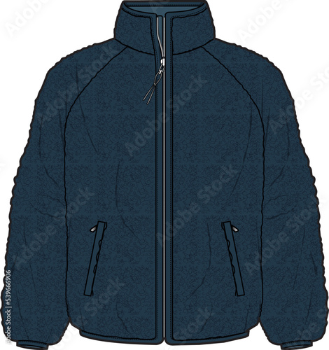 MEN AND BOYS WEAR BORG FLEECE JACKET VECTOR