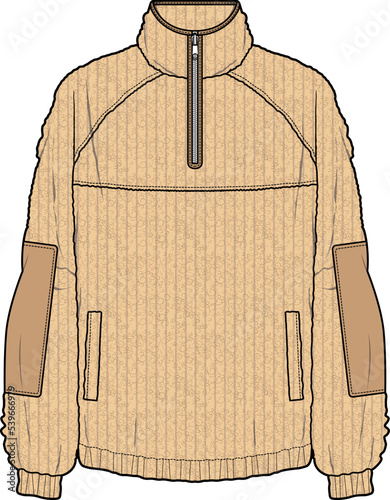 MEN AND BOYS WEAR BORG FLEECE JACKET VECTOR