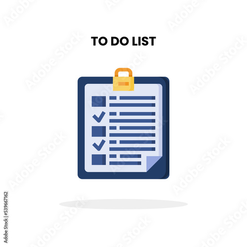 To do list flat icon. Vector illustration on white background. Can used for digital product, presentation, UI and many more.