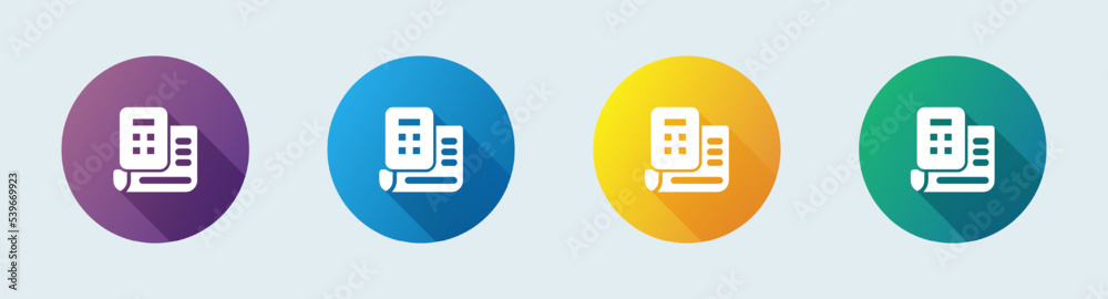 Accounting solid icon in flat design style. Finance signs vector illustration. Accounting solid icon in flat design style. Finance signs vector illustration.