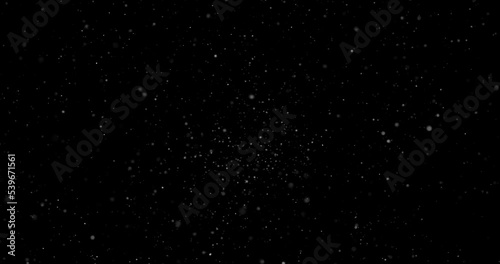 abstract Flying dust particles on a black background 3d rendering