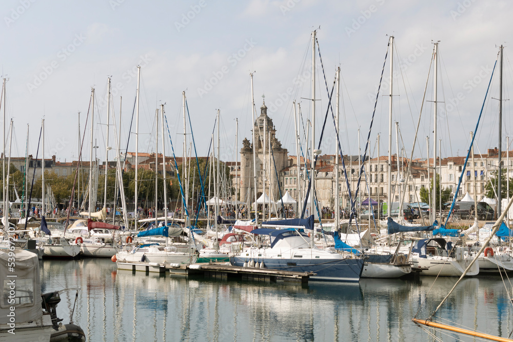 The port of La Rochelle on the coast of the Poitou-Charentes region of France.