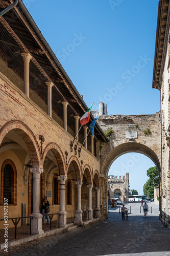 The beautiful and famous arch of Augusto di Fano