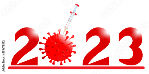 silvester 2023, rot, corona, isoliert