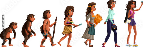 Obraz na płótnie Evolution girl