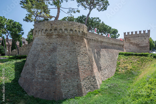 The Pincio of Fano with the ancient Roman walls